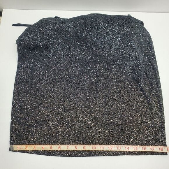 Vince Camuto Dress Women Medium Black Sequin Midi Sheath Lining with Sleeveless - Picture 6 of 13